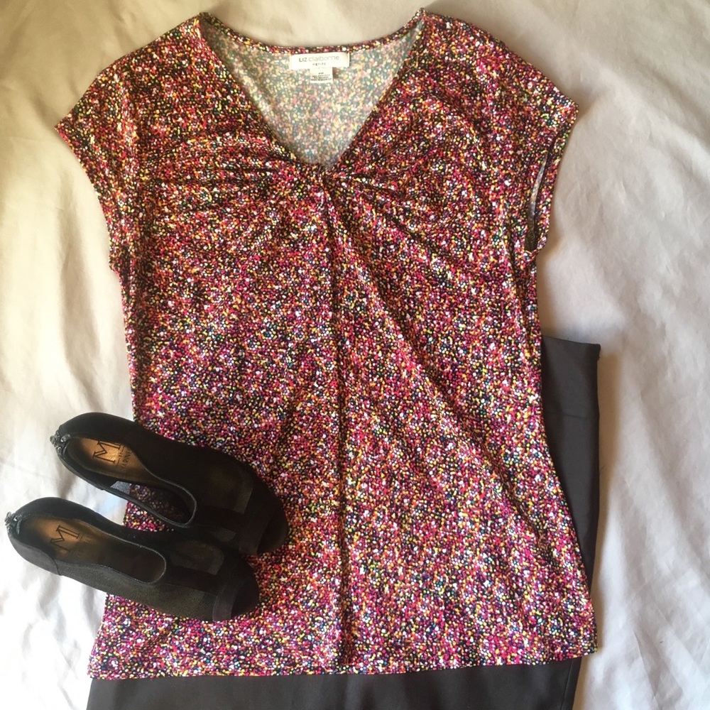 Liz Claiborne Multi Color Blouse
